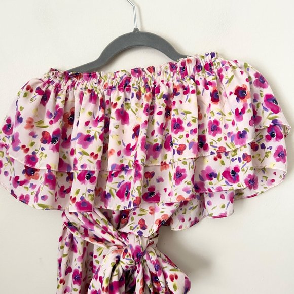 Misa Los Angeles Sabella Off Shoulder Tie Waist Midi Dress - Picture 5 of 12